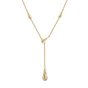 S925 Vintage Italy Style Zirconia Water-drop Necklace 80200310