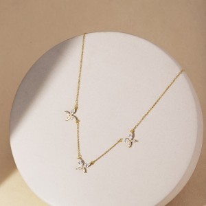 S925 Sparkle 5A Zirconia Butterfly Necklace 80200312