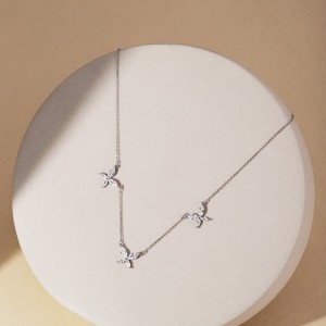 S925 Sparkle 5A Zirconia Butterfly Necklace 80200312