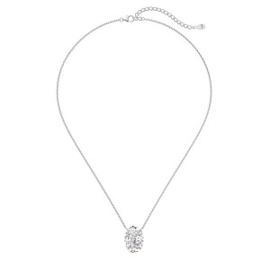 S925 8A Oval Ice-cut Zirconia Necklace 80200313