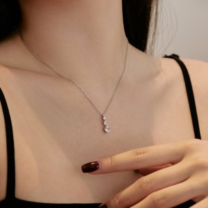 S925 Sparkle 5A Round Zirconia Necklace 80200315