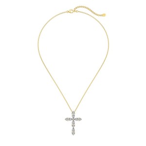 925 Sterling Silver Zirconia Cross Necklace 80200316