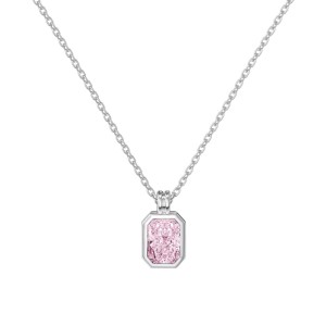 S925 5A Rectangle Zirconia Necklace 80200320