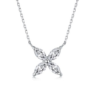 S925 Marquise Zirconia Flower Necklace 80200321