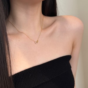 S925 Zirconia Interlocking Pendant Necklace 80200326