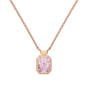 925 Sterling Silver 8A Rectangle Zirconia Necklace 80200332