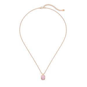 925 Sterling Silver 8A Rectangle Zirconia Necklace 80200332