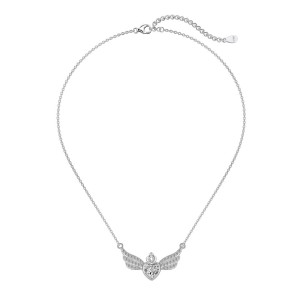 S925 Love Wings Heart Zirconia Necklace 80200334