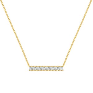 S925 5A Trapezoidal Zircon Necklace 80200337