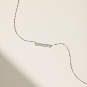 S925 5A Trapezoidal Zircon Necklace 80200337