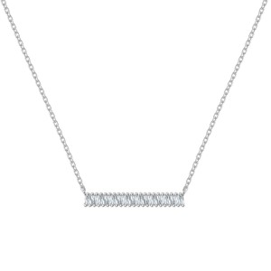 S925 5A Trapezoidal Zircon Necklace 80200337