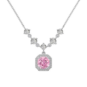S925 5A Iced Sugar Zirconia Wedding Necklace 80200338