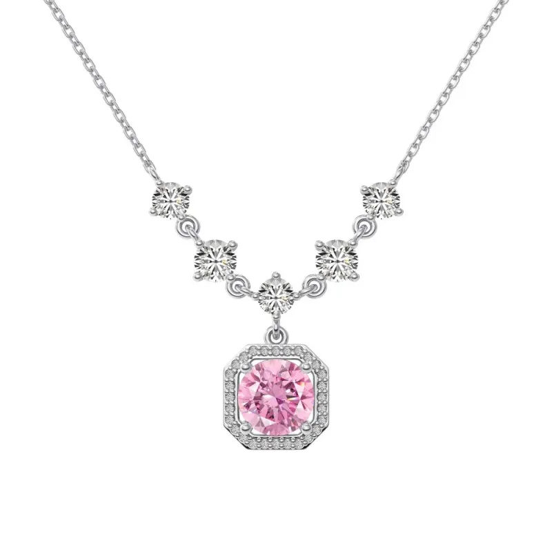 S925 5A Iced Sugar Zirconia Wedding Necklace 80200338