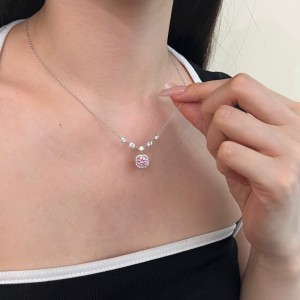 S925 5A Iced Sugar Zirconia Wedding Necklace 80200338