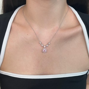 S925 5A Iced Sugar Zirconia Wedding Necklace 80200338