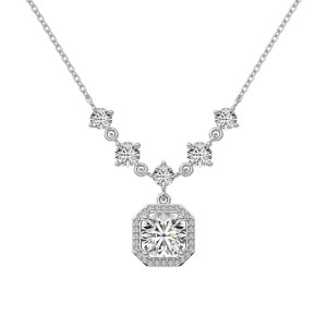 S925 5A Iced Sugar Zirconia Wedding Necklace 80200338