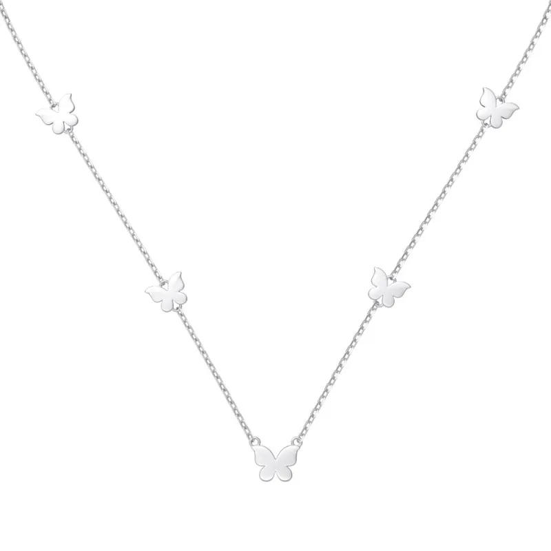 925 Sterling Silver Butterfly Necklace 80200341