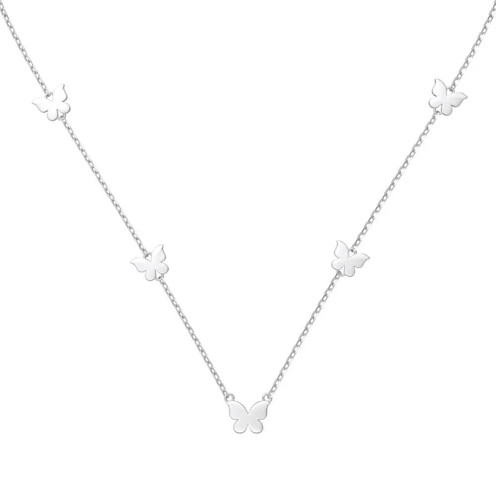 925 Sterling Silver Butterfly Necklace 80200341