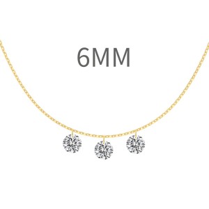 S925 Shiny Three Round Zirconia Necklace 80200348