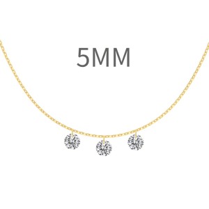 S925 Shiny Three Round Zirconia Necklace 80200348
