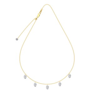 S925 5A Bling Five Oval Zirconia Necklace 80200350