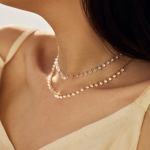 925 Sterling Silver Sparkle 3mm Zirconia Necklace 80200354