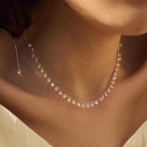 925 Sterling Silver Sparkle 3mm Zirconia Necklace 80200354