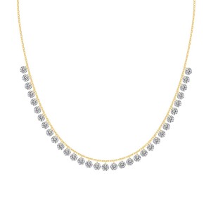 925 Sterling Silver Sparkle 3mm Zirconia Necklace 80200354