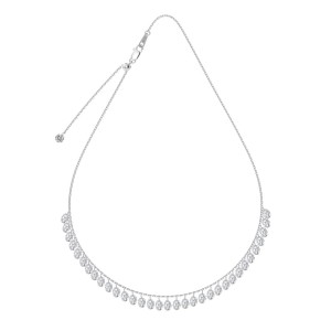 S925 5A Bling Oval Zirconia Necklace 80200355