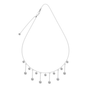 S925 Bling 3mm/4mm Zirconia Tassel Necklace 80200357