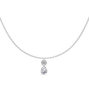 S925 5A Zirconia Waterdrop Choker Necklace 80200359