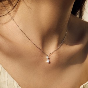 S925 5A Zirconia Waterdrop Choker Necklace 80200359