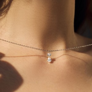 S925 5A Zirconia Waterdrop Choker Necklace 80200359