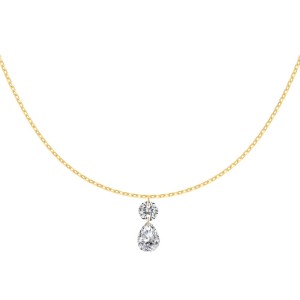 S925 5A Zirconia Waterdrop Choker Necklace 80200359