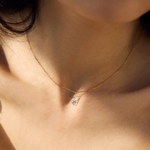 925 Sterling Silver 3mm/5mm Zirconia Necklace 80200360