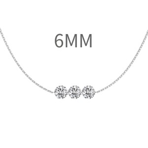925 Sterling Silver Blink 4mm/5mm/6mm Zirconia Necklace 80200361
