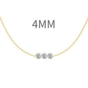 925 Sterling Silver Blink 4mm/5mm/6mm Zirconia Necklace 80200361