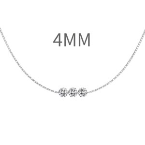925 Sterling Silver Blink 4mm/5mm/6mm Zirconia Necklace 80200361