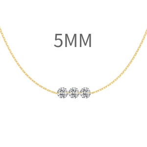 925 Sterling Silver Blink 4mm/5mm/6mm Zirconia Necklace 80200361