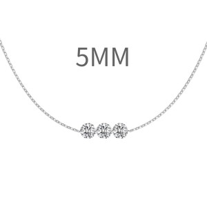 925 Sterling Silver Blink 4mm/5mm/6mm Zirconia Necklace 80200361