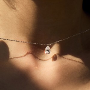 925 Sterling Silver Blink Waterdrop Zirconia Necklace 80200362