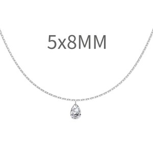 925 Sterling Silver Blink Waterdrop Zirconia Necklace 80200362