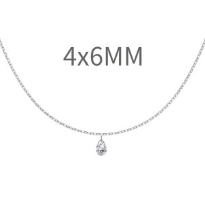 925 Sterling Silver Blink Waterdrop Zirconia Necklace 80200362