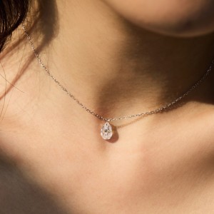 925 Sterling Silver Blink Waterdrop Zirconia Necklace 80200362