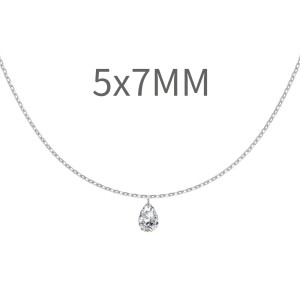 925 Sterling Silver Blink Waterdrop Zirconia Necklace 80200362