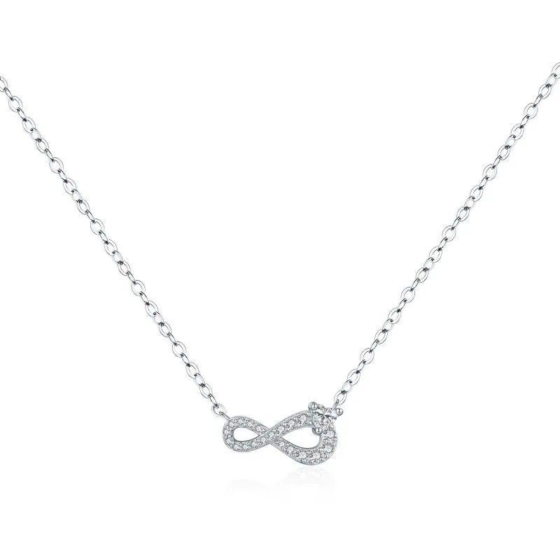 S925 Zirconia Mobius Loop Necklace 80200363