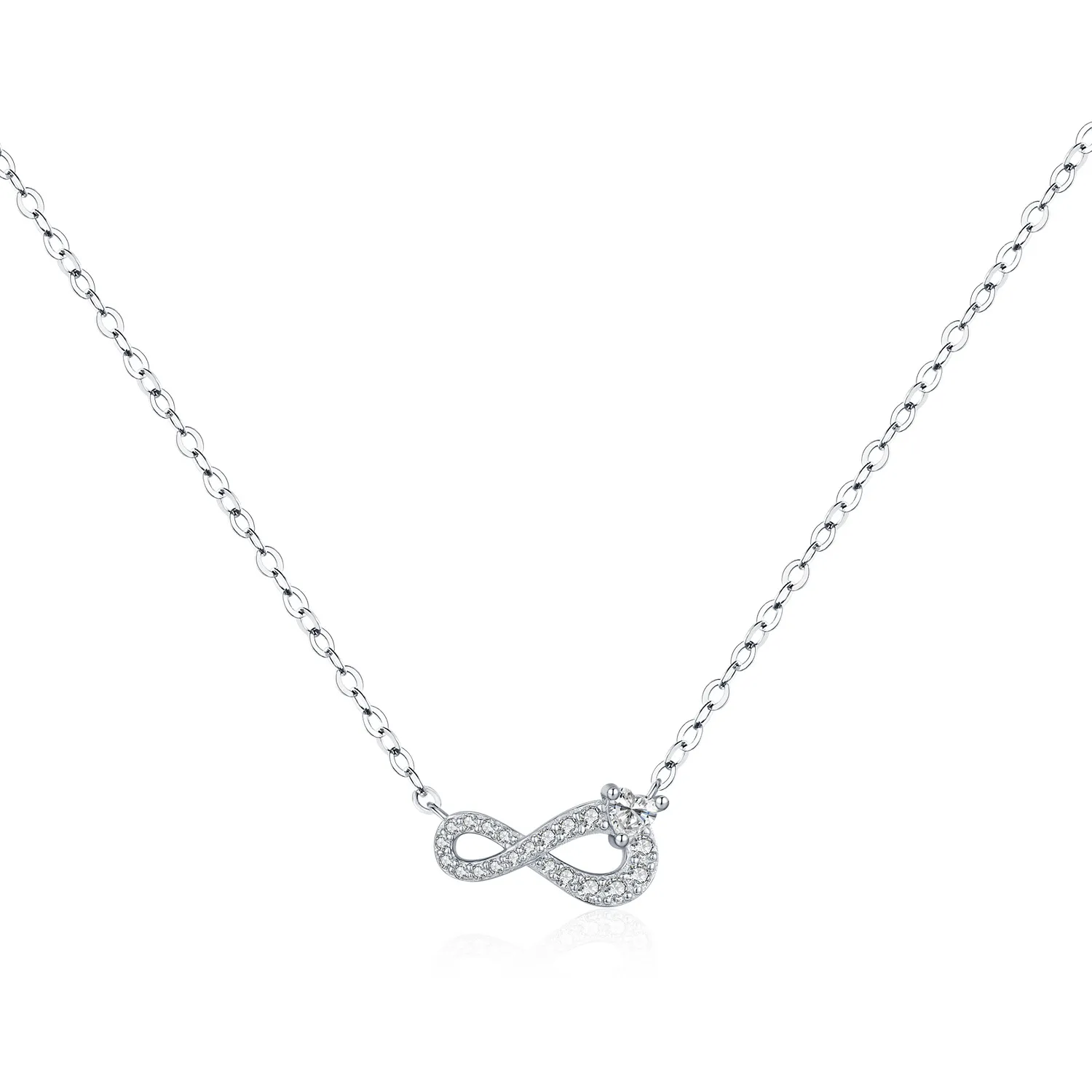 S925 Zirconia Mobius Loop Necklace 80200363