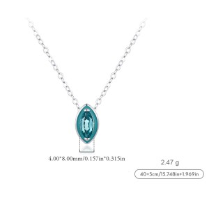 S925 Elegant Geometric Zirconia Necklace 80200371