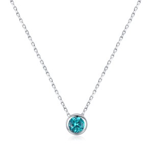 S925 Vintage Paraiba Zirconia Necklace 80200376