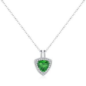 S925 Vintage Emerald Zirconia Necklace 80200378